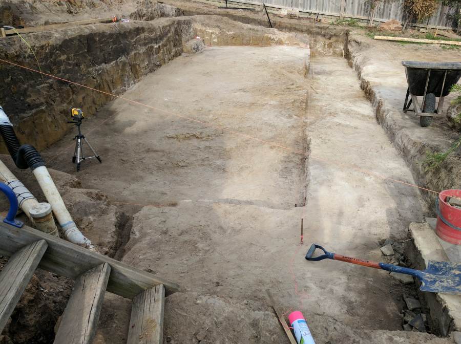 Completed and cleaned up excavation