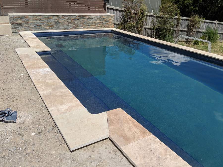 Laying The Coping Tiles, How To Seal Pool Coping Tiles
