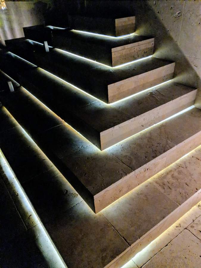 Stair lights on