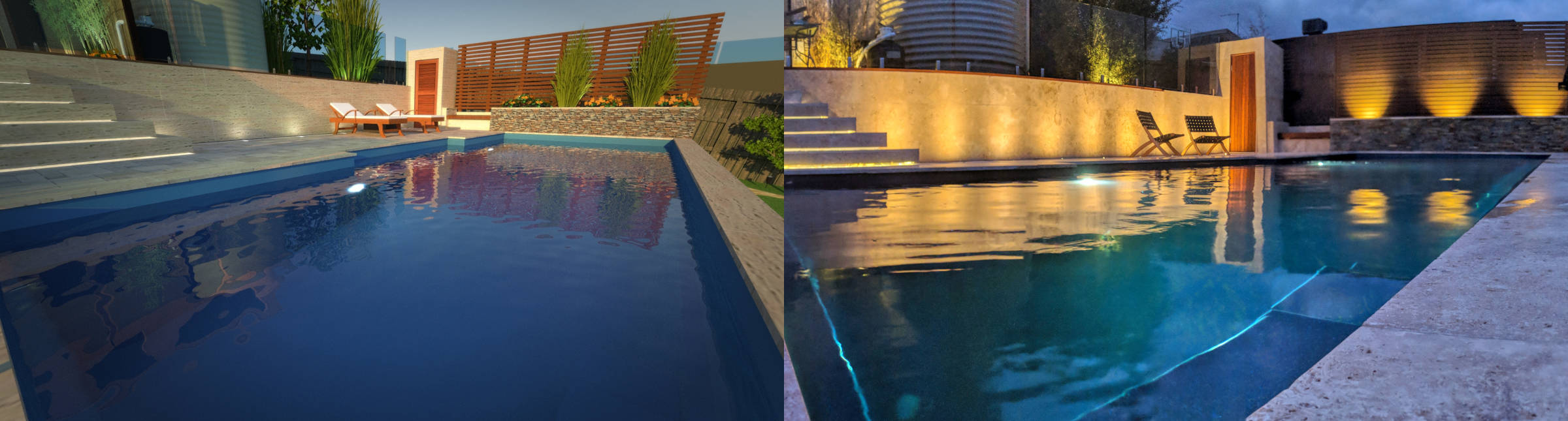 Pool render vs reality